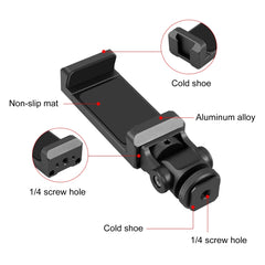 Soporte de abrazadera para teléfono de aleación de aluminio para zapatos fríos PULUZ