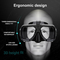 Equipo de buceo Máscara de buceo Gafas de natación para GoPro
