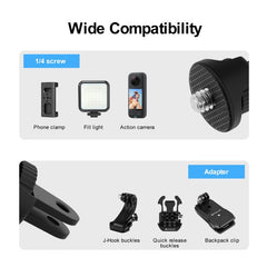 Adaptador de trípode de cámara de acción ABS...
