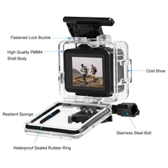 For GoPro HERO 4K 2024 PULUZ 60m / 196ft Wat...
