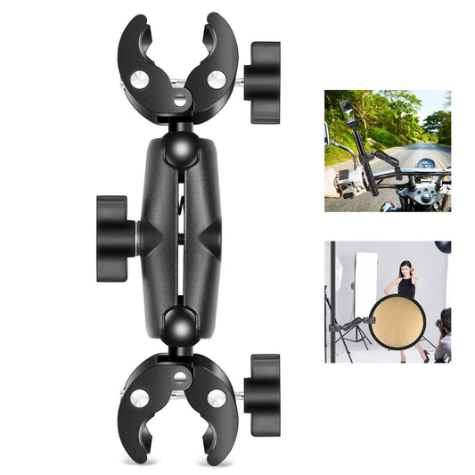 Abrazadera de cangrejo para motocicleta, soporte de cabeza de bola de montaje fijo para GoPro