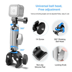 PULUZ Motocicleta Cangrejo Alicates Soporte de brazo de clip