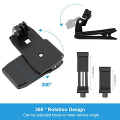 4 en 1 Mochila giratoria de 360 grados Soportes para sombreros