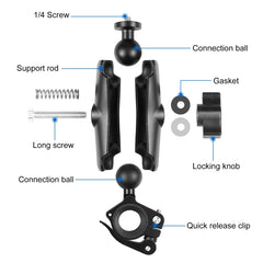 PULUZ motocicleta O-Clip abrazadera de liber...