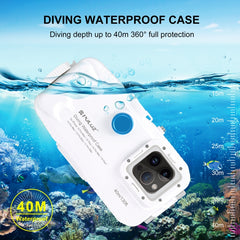 PULUZ Estuche de buceo impermeable de 40 m /...