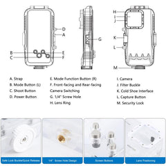 For iPhone 16 Pro Max PULUZ 40m/130ft Waterp...