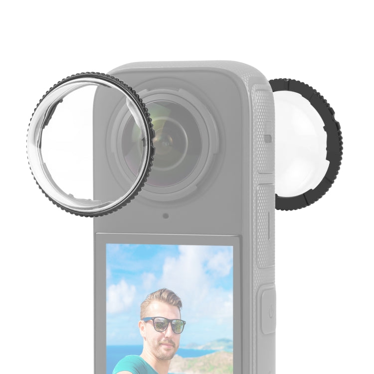 Para Insta360 X4 PULUZ Rotación PC Lente Pro...