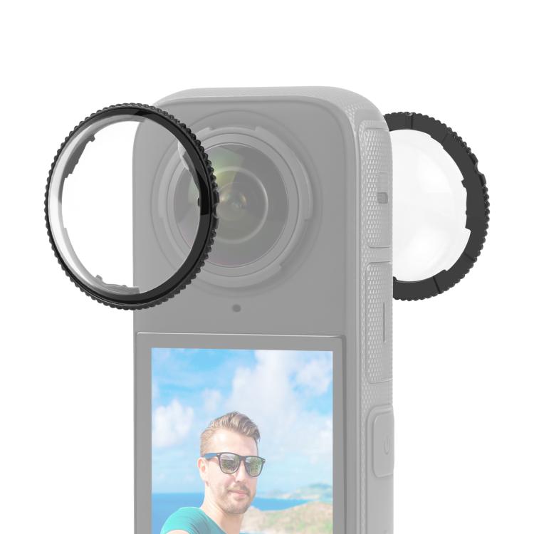 Para Insta360 X4 PULUZ Rotación PC Lente Pro...