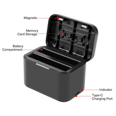 Para Insta360 X4 PULUZ caja de carga de bate...