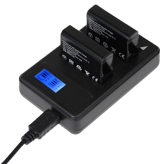 Cargador de baterías duales con pantalla LCD...