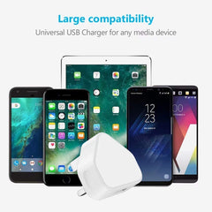 Cargador USB con enchufe británico de 5 V/1 A