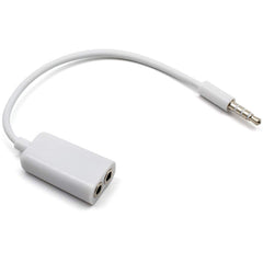 Adaptador de auriculares de audio estéreo de 3,5 mm a 2 divisores