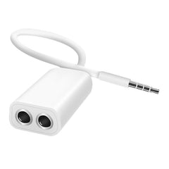 Adaptador de auriculares de audio estéreo de 3,5 mm a 2 divisores