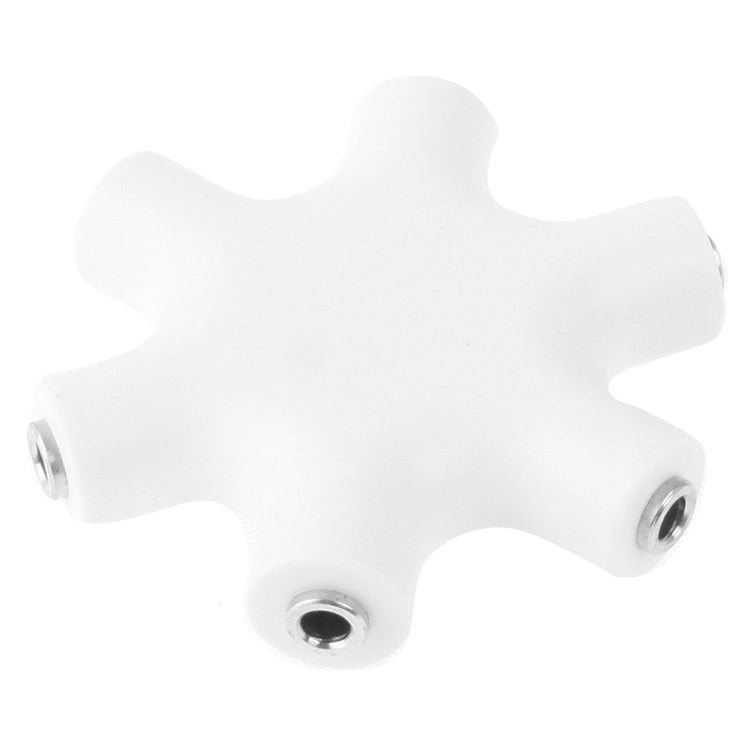 Adaptador Jack hembra estéreo de 6 puertos de 3,5 mm