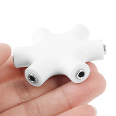 Adaptador Jack hembra estéreo de 6 puertos de 3,5 mm