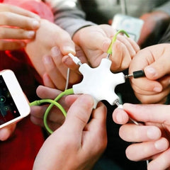 Adaptador Jack hembra estéreo de 6 puertos de 3,5 mm