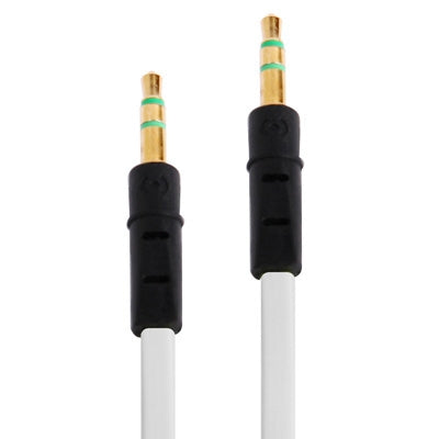 Cable para auriculares con conector Jack de 3,5 mm estilo fideos, longitud: 1 m