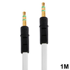Cable para auriculares con conector Jack de 3,5 mm estilo fideos, longitud: 1 m