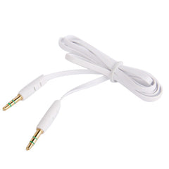 Cable para auriculares con conector Jack de 3,5 mm estilo fideos, longitud: 1 m