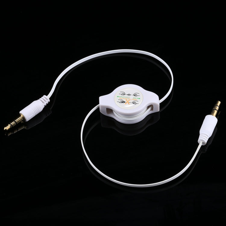 Cable retráctil auxiliar con conector jack de 3,5 mm chapado en oro