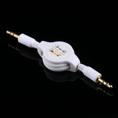 Cable retráctil auxiliar con conector jack de 3,5 mm chapado en oro