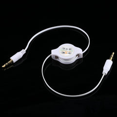 Cable retráctil auxiliar con conector jack de 3,5 mm chapado en oro