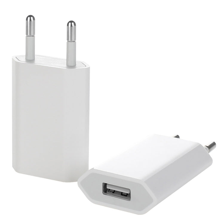 Adaptador de cargador USB con enchufe europeo de 5V / 1A