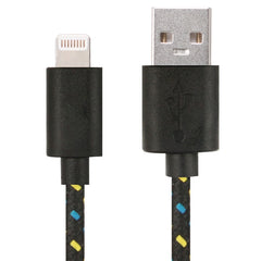 Cable de carga de transferencia de datos de 8 pines USB de red de nailon de 1 m