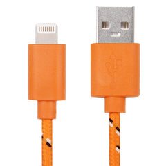 Cable de carga de transferencia de datos de 8 pines USB de red de nailon de 1 m