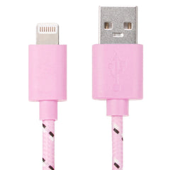 Cable de carga de transferencia de datos de 8 pines USB de red de nailon de 1 m