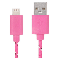 Cable de carga de transferencia de datos de 8 pines USB de red de nailon de 1 m