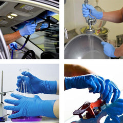 100 guantes de goma de nitrilo desechables d...