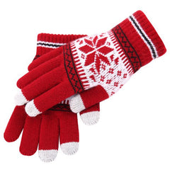 Guantes cálidos de lana multifuncionales con pantalla táctil de tres dedos