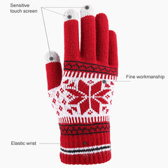 Guantes cálidos de lana multifuncionales con pantalla táctil de tres dedos