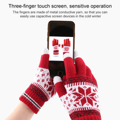Guantes cálidos de lana multifuncionales con pantalla táctil de tres dedos