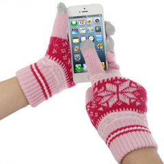 Guantes cálidos de lana multifuncionales con pantalla táctil de tres dedos