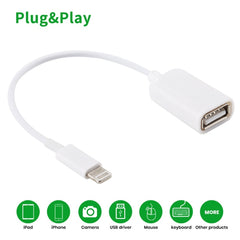 Cable adaptador OTG USB hembra a macho de 8 pines