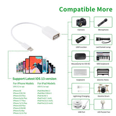 Cable adaptador OTG USB hembra a macho de 8 pines