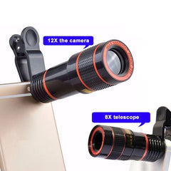 Lente telescópica con zoom óptico 12xZoom