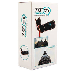 Lente telescópica con zoom óptico 12xZoom