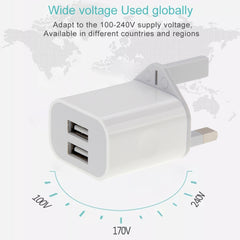 Adaptador de cargador USB de 2 puertos 5V 2A