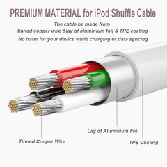 Cable de carga y sincronización de datos USB de 15,5 cm a conector de 3,5 mm
