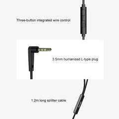 Awei Z1 1,2 m 3,5 mm auricular con control de cable y micrófono