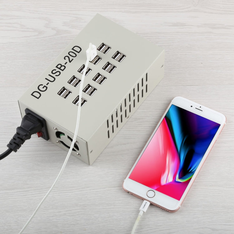 Cargador rápido de 60W 12A 20 puertos USB