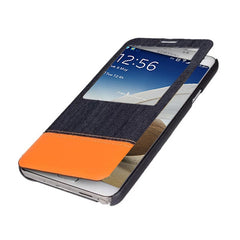 Funda de cuero con tapa estilo jeans para Galaxy Note III / N9000