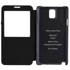 Funda de cuero con tapa estilo jeans para Galaxy Note III / N9000