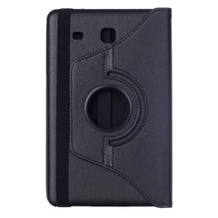 Funda de cuero con rotación de textura Litchi para Galaxy Tab E 9.6