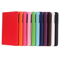 Funda de cuero con rotación de textura Litchi para Galaxy Tab E 9.6