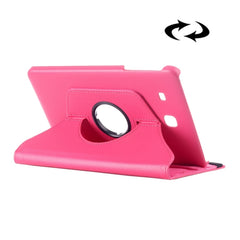 Funda de cuero con rotación de textura Litchi para Galaxy Tab E 9.6