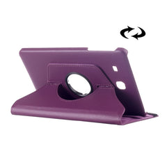 Funda de cuero con rotación de textura Litchi para Galaxy Tab E 9.6